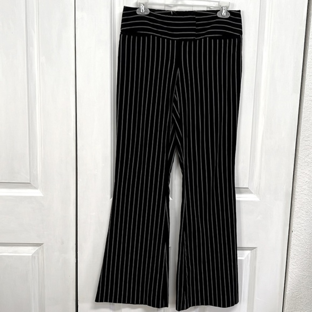 Express Publicist Black Gray Stripe Low Rise 4 Pocket Dress Pants Size 2